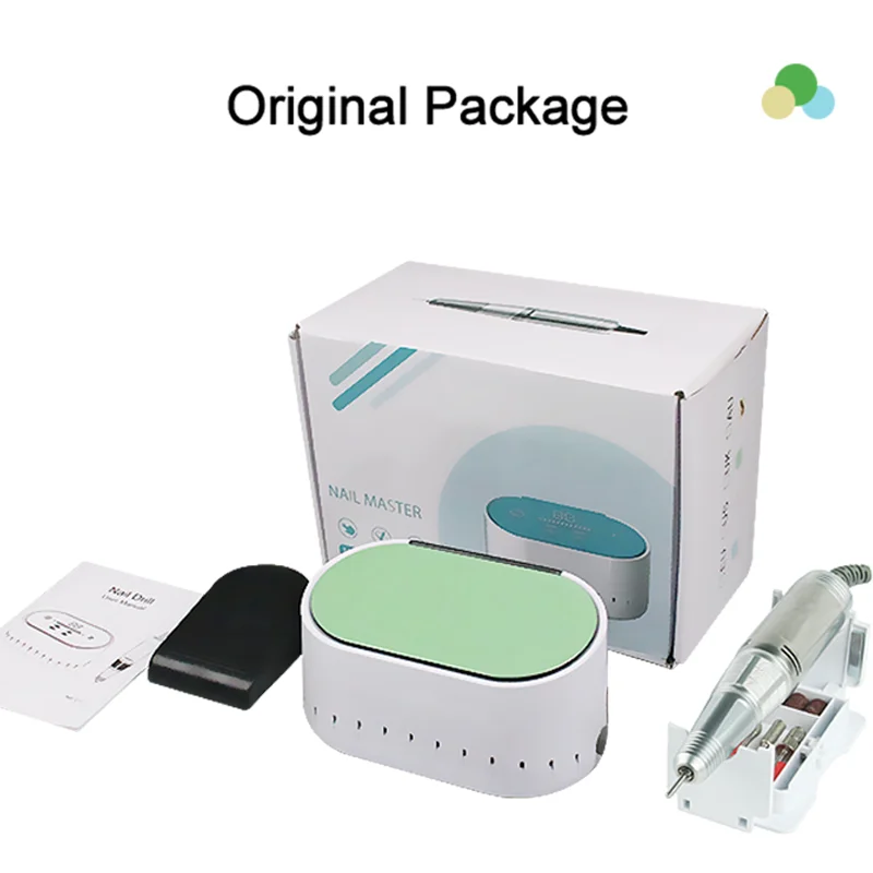 

Pro Nail Manicure Machine 60W with LCD Display Mill for Manicure Nail Drill No Heat 35000RPM Handpieces Cutters for manicure