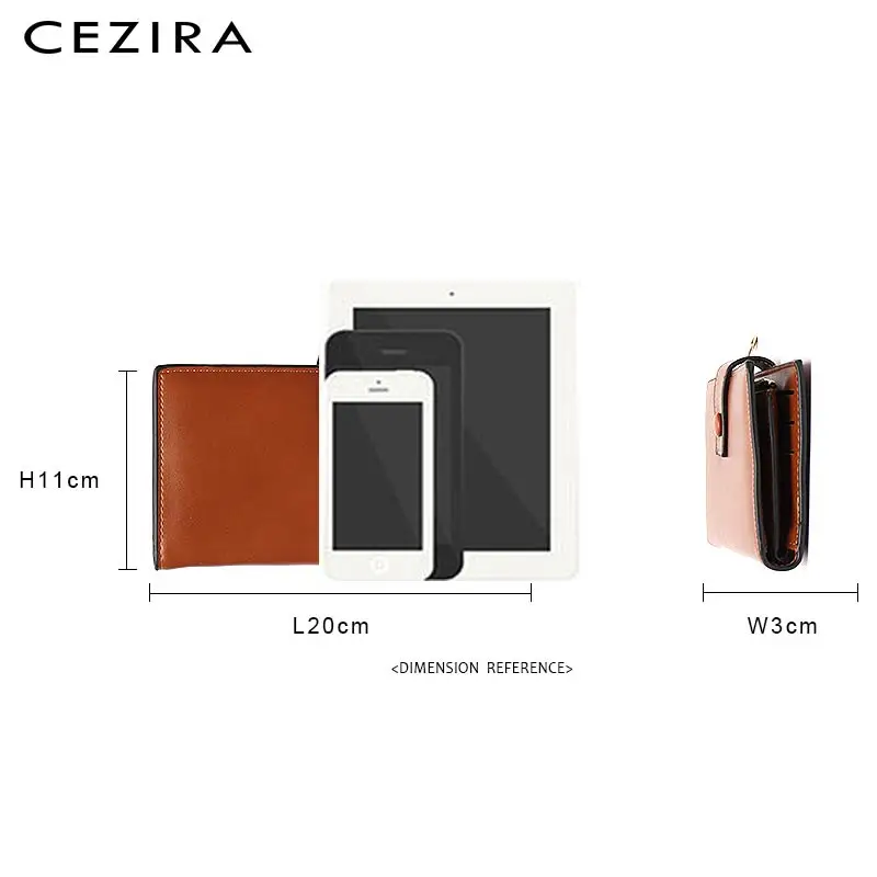 Женский кошелек из искусственной кожи CEZIRA роскошный длинный функциональный с