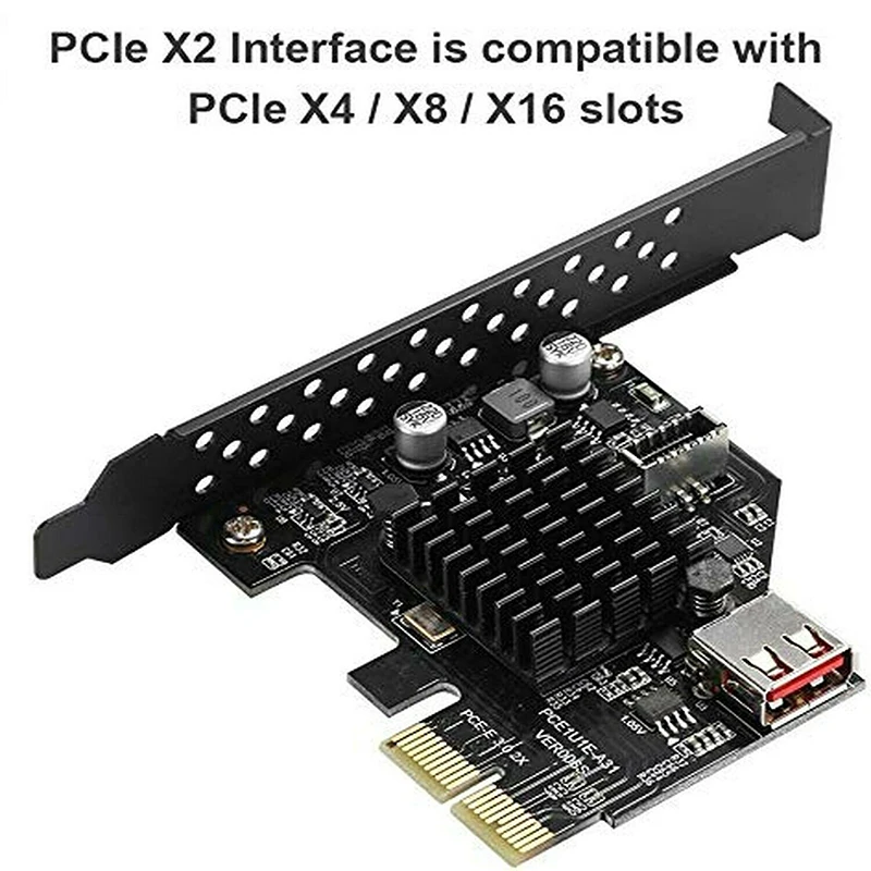 

Add On Card Pci Express 3.0 Usb 3.1 Pci-E Card Pcie Usb Adapter Raiser Type-E Usb3.1 Gen2 10Gbps+Usb2.0 Expansion Card For Pc