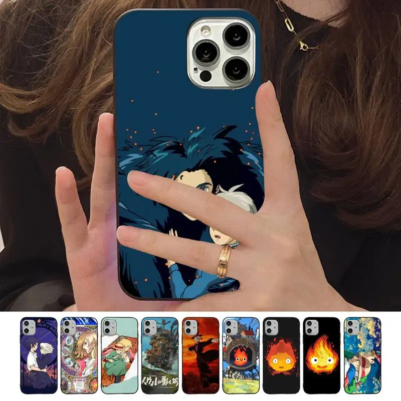 

Howl's Howls Moving Castle Phone Case For iPhone 13 11 8 7 6 6S Plus X XS MAX 5 5S SE 2020 XR 11 pro Funda