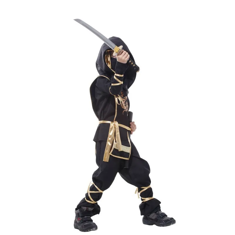 Umorden Halloween Costumes Kids Boy Children Assassin Kung Fu Ninja Warrior Costume 7-Piece Set Cosplay Clothes for Boys | Тематическая