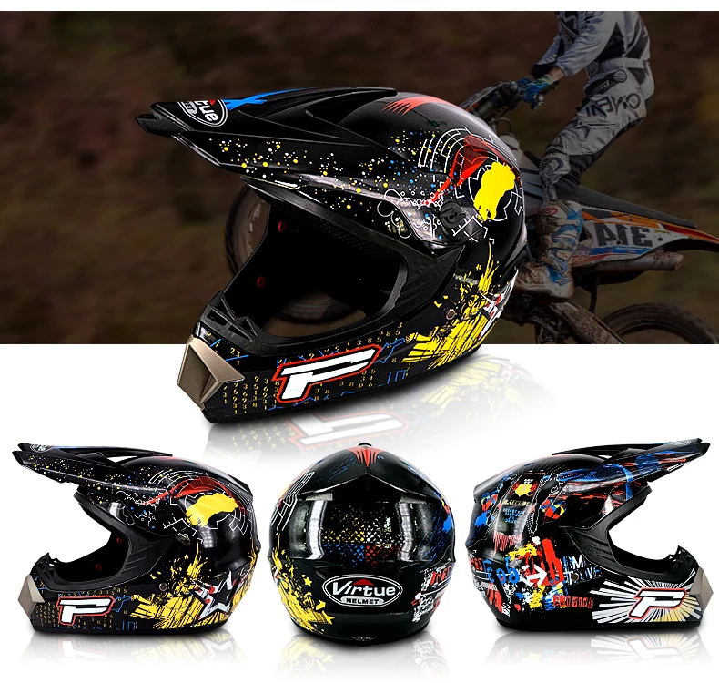 Профессиональный Гоночный Кроссовый шлем hors route Casque Moto Capacete Moto Casco внедорожный мультяшный детский мотоциклетный шлем