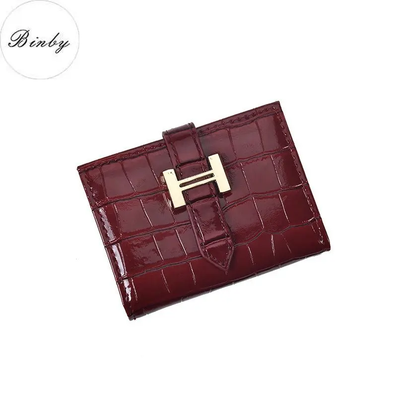 

Women's wallets short 2021 new Korean women's fashion buckle coin purse multi-card package