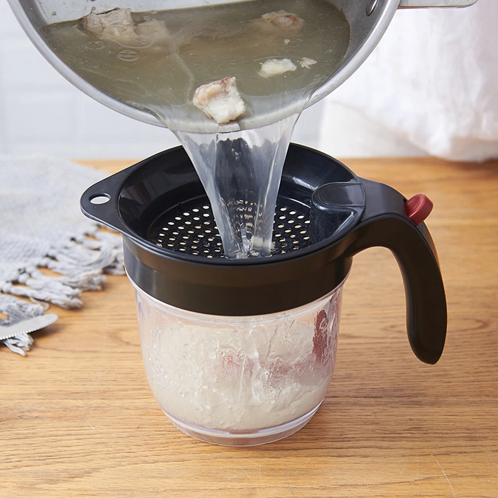 

Fat Separator Kitchen Oil Filter Gravy Fat Separator with with Easy Bottom Release