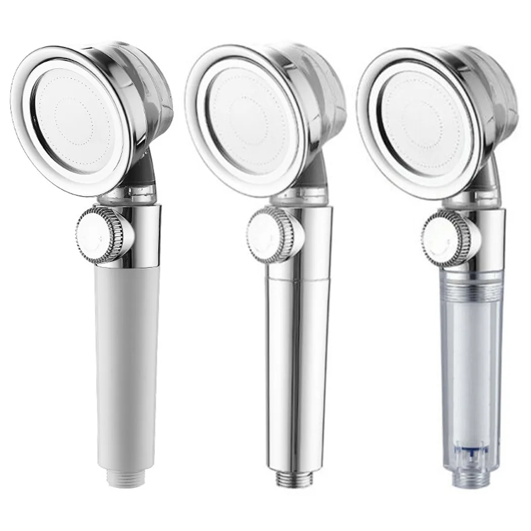 

Bathroom Handheld Shower Head Water Saving 360 Rotating High Pressure Super Boost Turbocharged Shower Nozzle