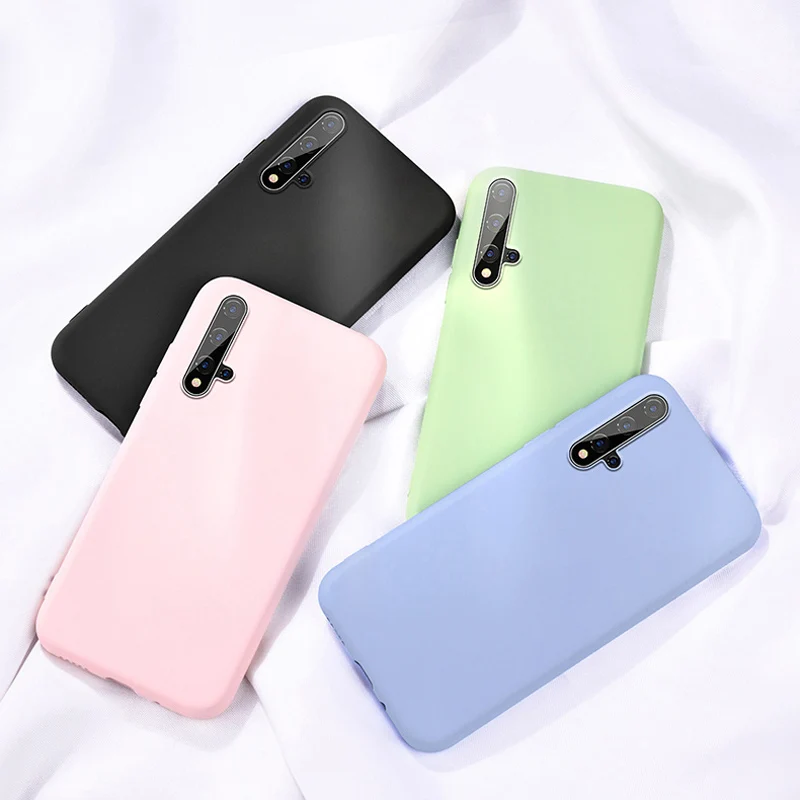Чехол Teppka для Huawei Nova 5 T жидкий силиконовый чехол телефона Мягкий ТПУ детская кожа