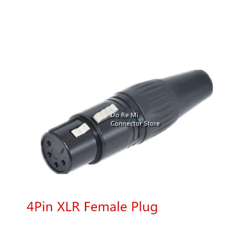 10 шт./лот XLR Кабельный разъем 4Pin Сделано в Китае с разъемом папа или женского пола 4