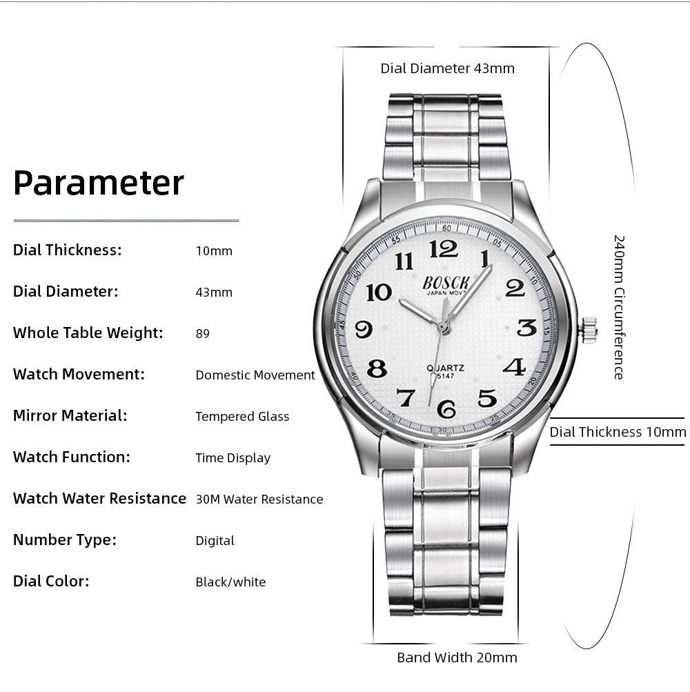 Couple Quartz Men Women Watch Round Bracelet Business Fashion Wristwatch Simple Brand Masculino Relogio Luminous 30M Waterproof