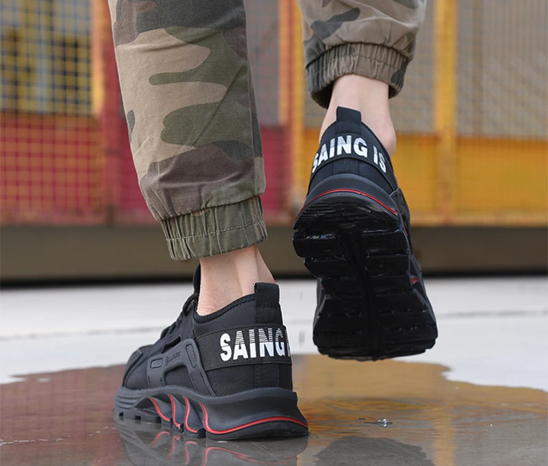 New exhibition waterproof Safety Shoes Autumn Winter Outdoor Men Steel Toe Cap Anti-smashing fashion Lightweight work Boots