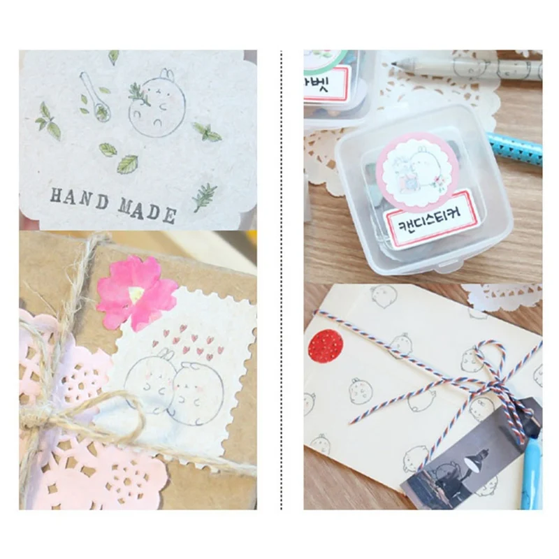 

6Pcs/Lot Cute Rabbit Paper Sticker DIY Decoration Sticky Album Diary Scrapbooking School Supplies