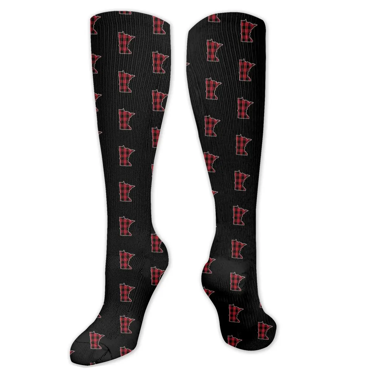 

Компрессионные носки Red Buffalo в клетку с картой штата Миннесота для женщин и мужчин