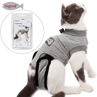 cat recovery suit pet e collar alternative cotton cat shirt after surgery wounds
