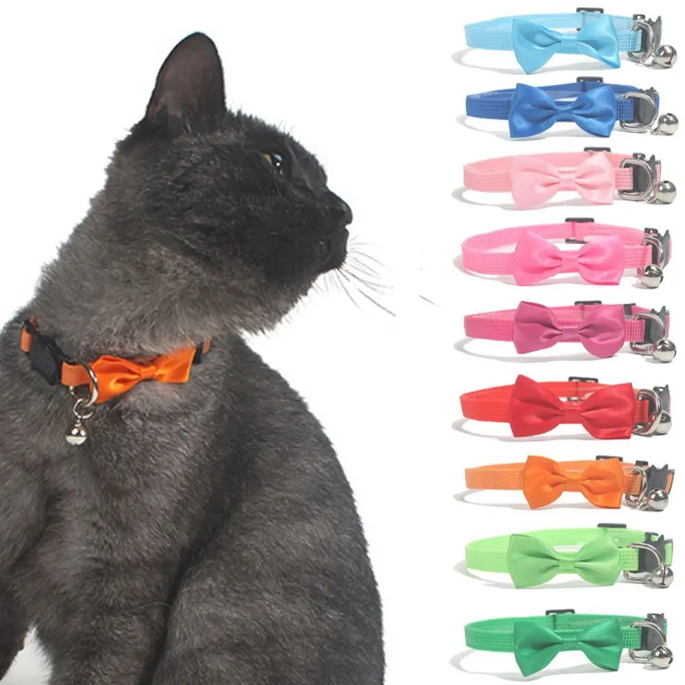 

Регулируемый милый нейлоновый галстук ошейник для котенка с бантом в виде котенка для котят
