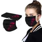 10 шт., одноразовые маски для лица с принтом бабочек