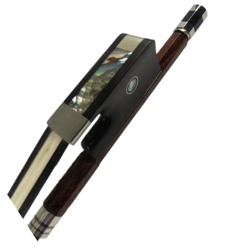 

Best Balance,France style Snakewood 4/4 bass bow.white+black+white #7330