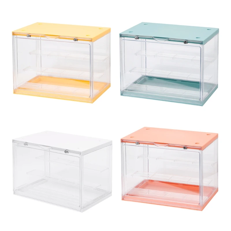 

Clear Dust Proof Doll Model Display Box 3-Tier Step Doll Modeling Kit Storage Closet Toy Organizer Desktop Space Saver Home