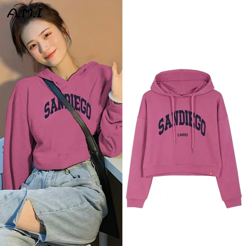 

Spring and Autumn Letters Printed Casual Sweatshirt Women's Long Sleeved Hoodies Loose Pullover