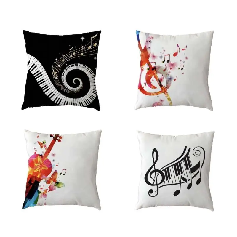 Простой белый Чехол на подушку в скандинавском стиле для скрипки пианино