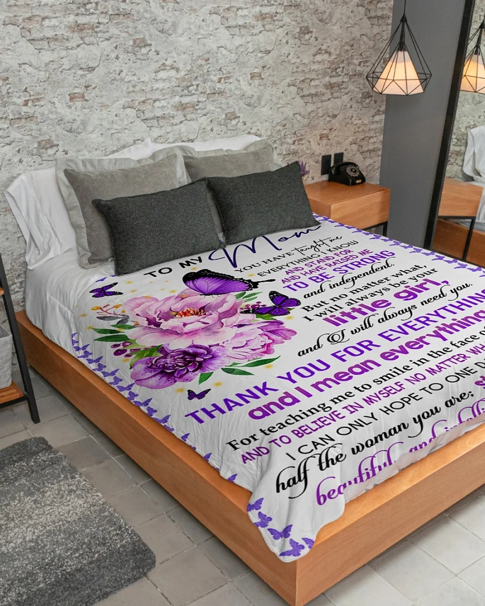 Give my mother your little girl blanket | Comfortable and high-quality wool Sherpa woven Mother's Day gift Дом и сад