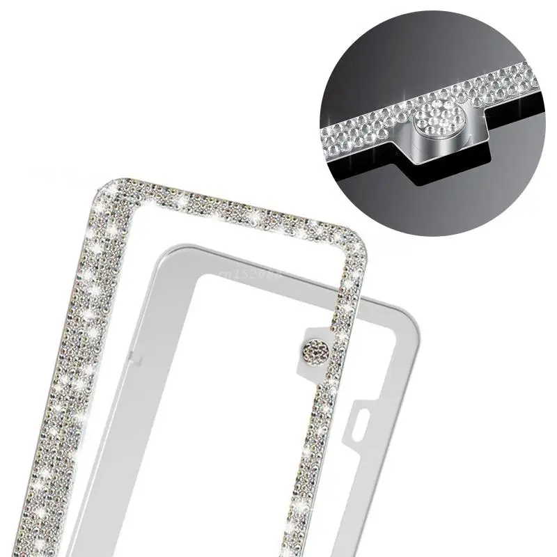 

Blingbling Car License Plate Frame Noble Identity Model for Cars Universal Fit