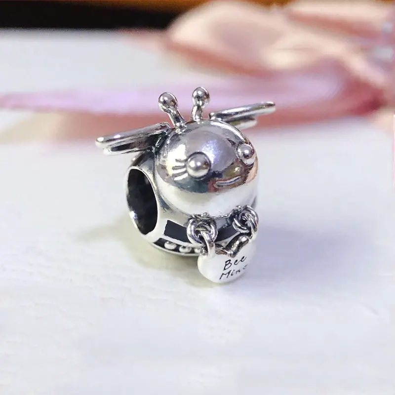

2021 2021 New 925 Sterling Silver Blue and Clear Sparkle Charm Beads Fit Original Pandora Bracelet Fine Silver Jewelry Gift