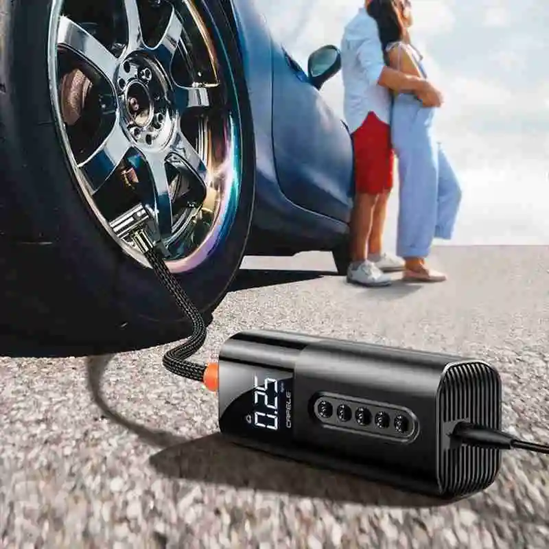 

12V Portable Air Compressor Tire Car Air Pump with Digital Black Color LCD Display H3B3