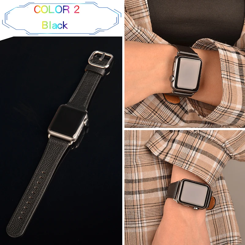 Классический ремешок Kebitt из натуральной кожи для apple watch series 5 4 3 2 1 iwatch5 ремешок 38 40 мм 42 44 мм один тур полосы