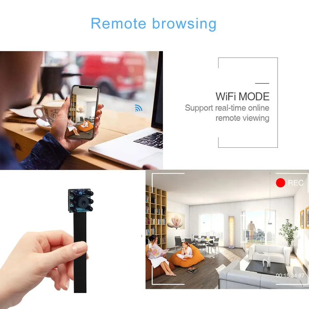 1080P супер мини Wi-Fi беспроводная камера HD 2MP Wifi P2P 128G TF слот для карты видео запись Обнаружение движения камера безопасности с ИК
