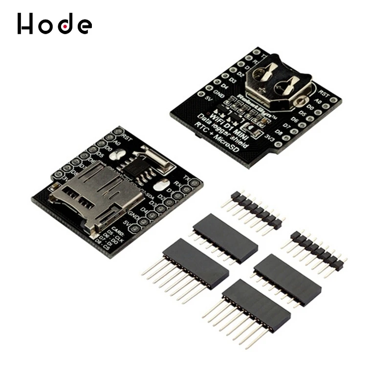 WEMOS D1 мини данные щит регистратора памяти Micro SD РТК DS1307Clock для Arduino Raspberry |