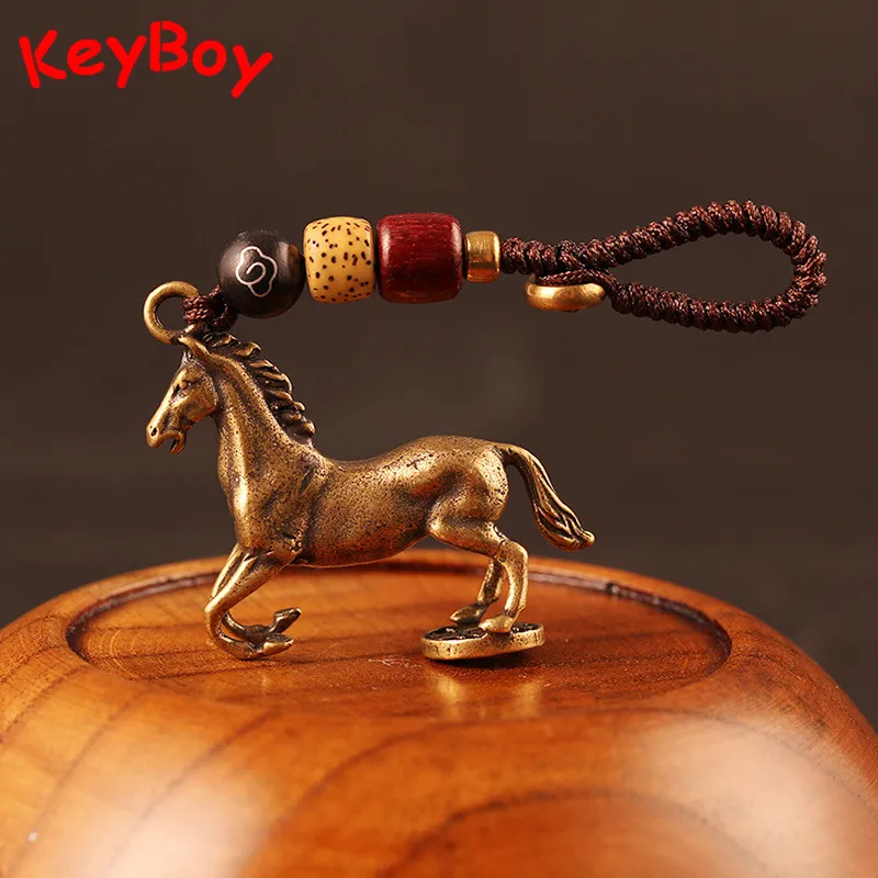 Винтажные латунные подвески ручной работы брелок на удачу лошадь приносит