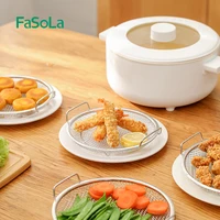 FaSoLa Stainless Steel Colanders Frying Strainer Sieve for Fried Food Rack Water Filter Cooking Tools Utensils Kitchen Gadgets
