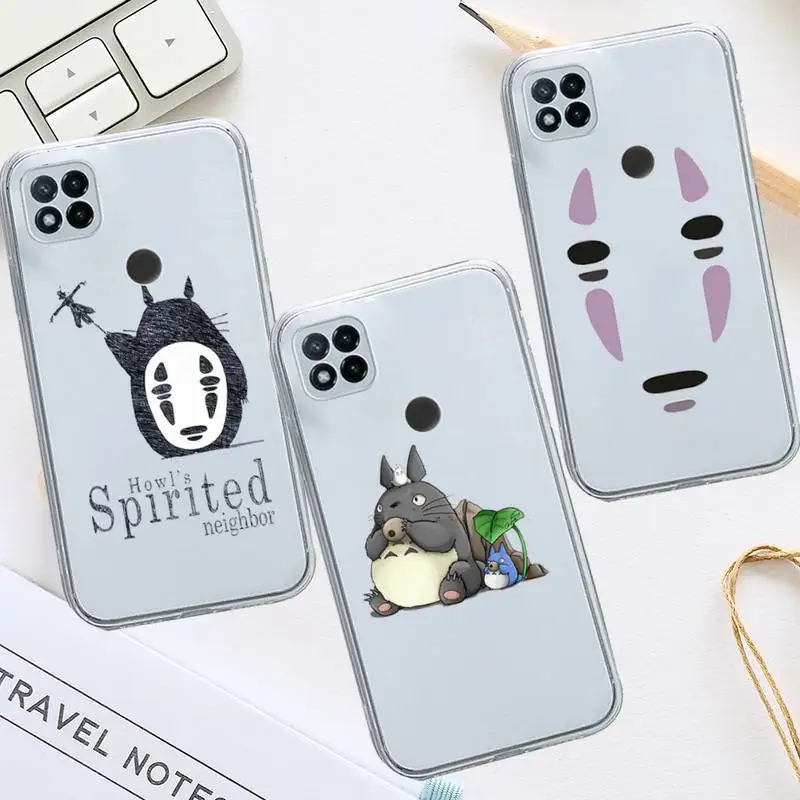 

Spirited Away Totoro anime Phone Case Transparent for Xiaomi redmi note 8 9 10 11 t lite pro ultra mix 4 k40