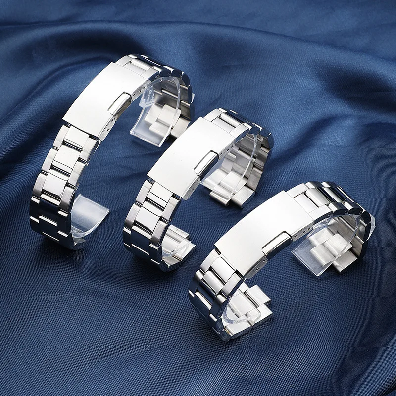 

304 stainless steel solid head lug steel strap Convex 16mm man's watch band 20mm replacement 20*16mm