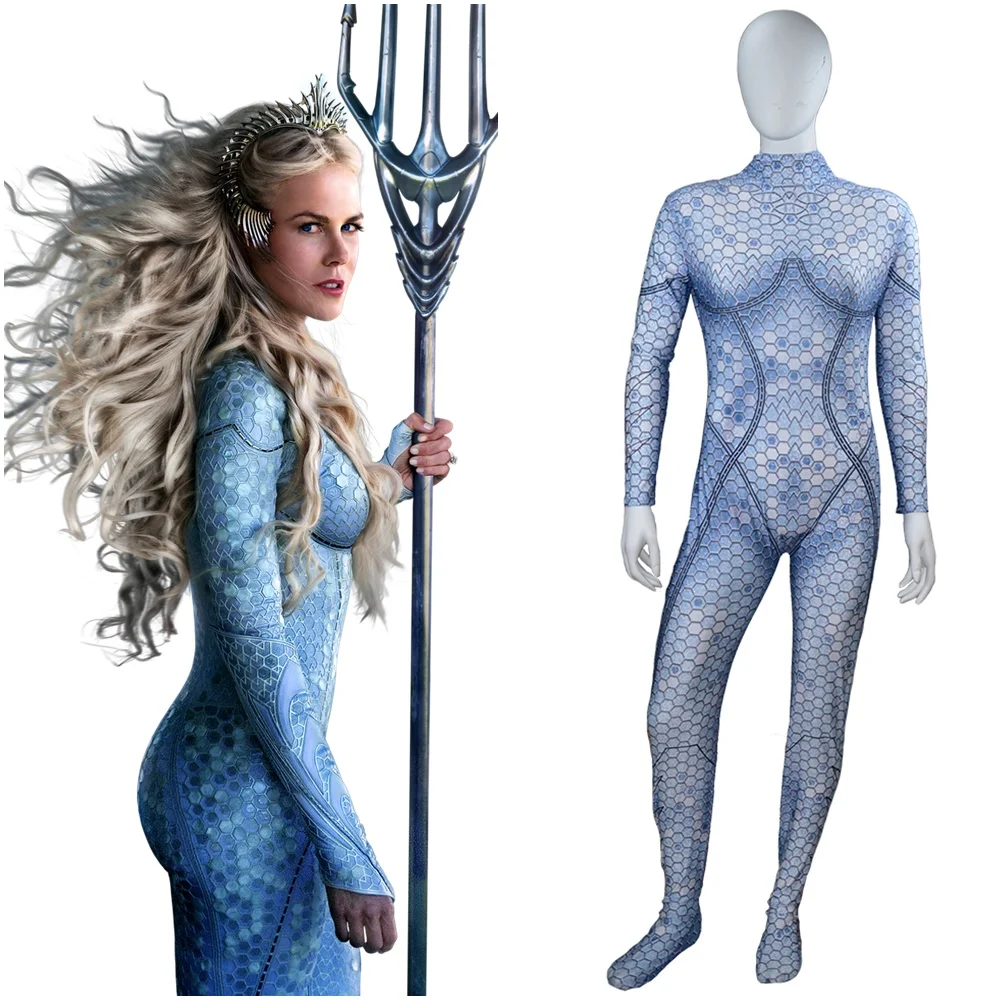 

Queen Atlanna Aquaman Costume Cosplay Jumpsuit For Kids Women
