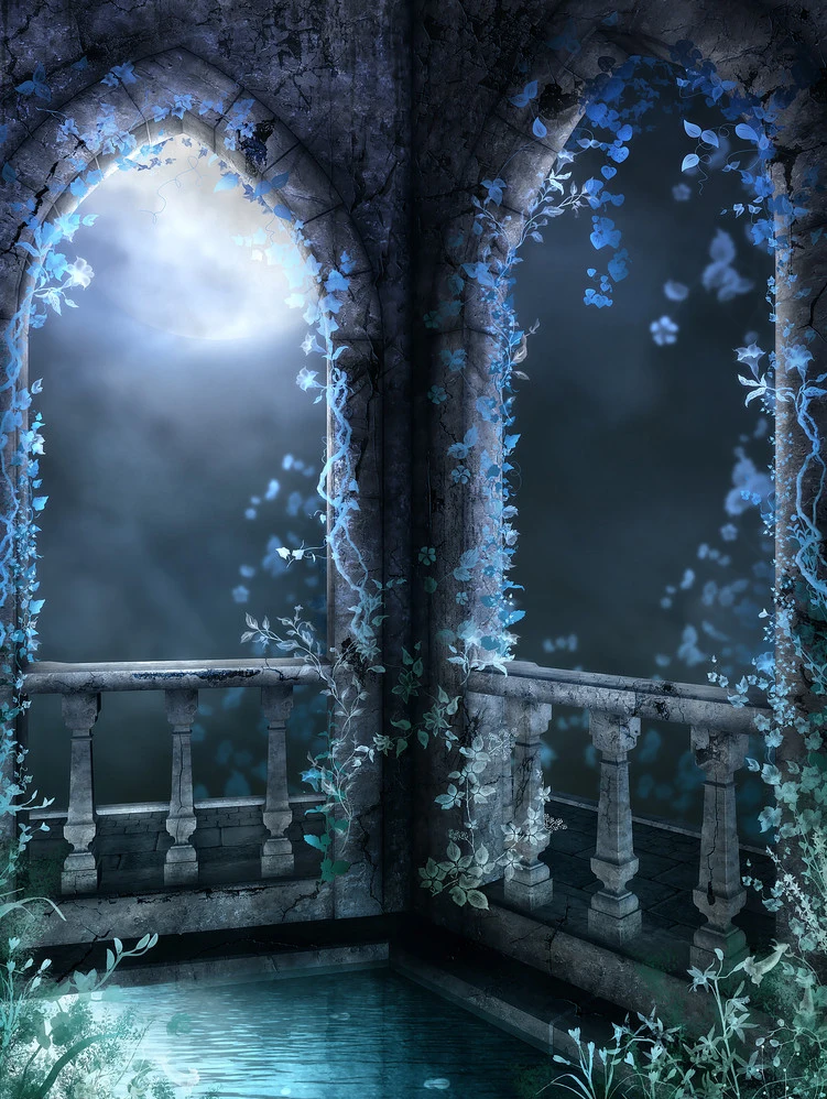 Пользовательские Печатные фоны романтический цветочный лунный ночной студийный