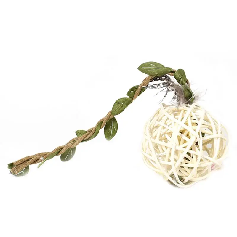 Игрушка для кошек из ротанга колокольчик против укусов мячик кошачья