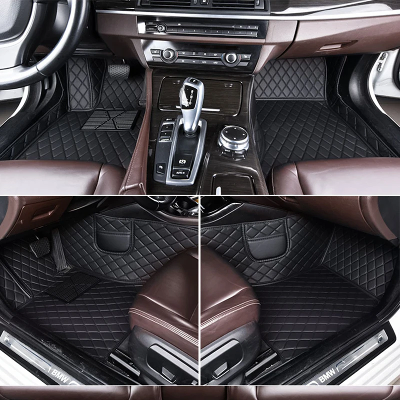 Кожаный Автомобильный напольный коврик под заказ для bmw f10 x5 e70 e53 x4 f11 x3 e83 x1 f48 e90 x6 e71