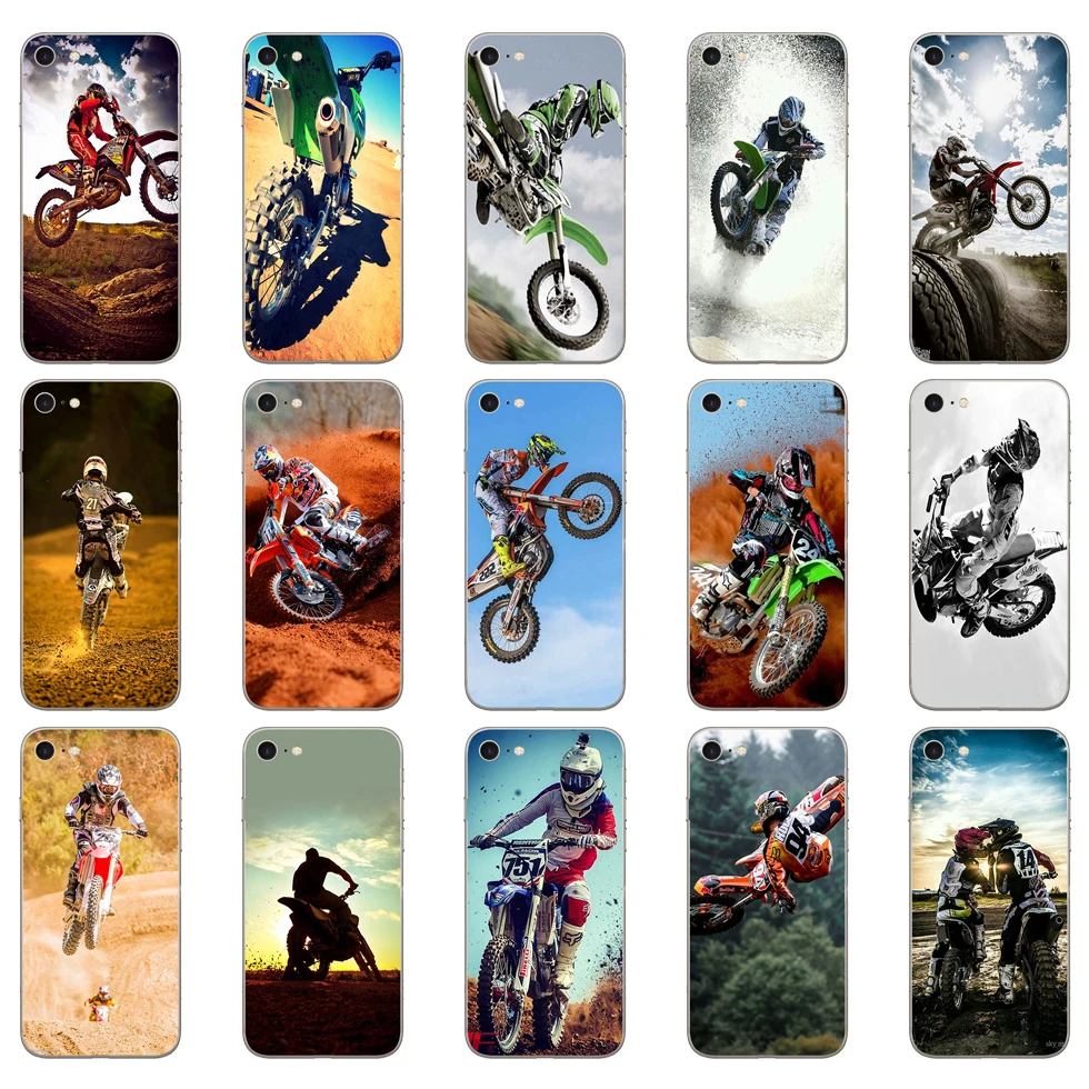 49DD Мягкий силиконовый чехол для moto cross dirtbikes iphone 5 5s se 6 6s 8 plus 7 Plus X XS SR MAX|Бамперы| |