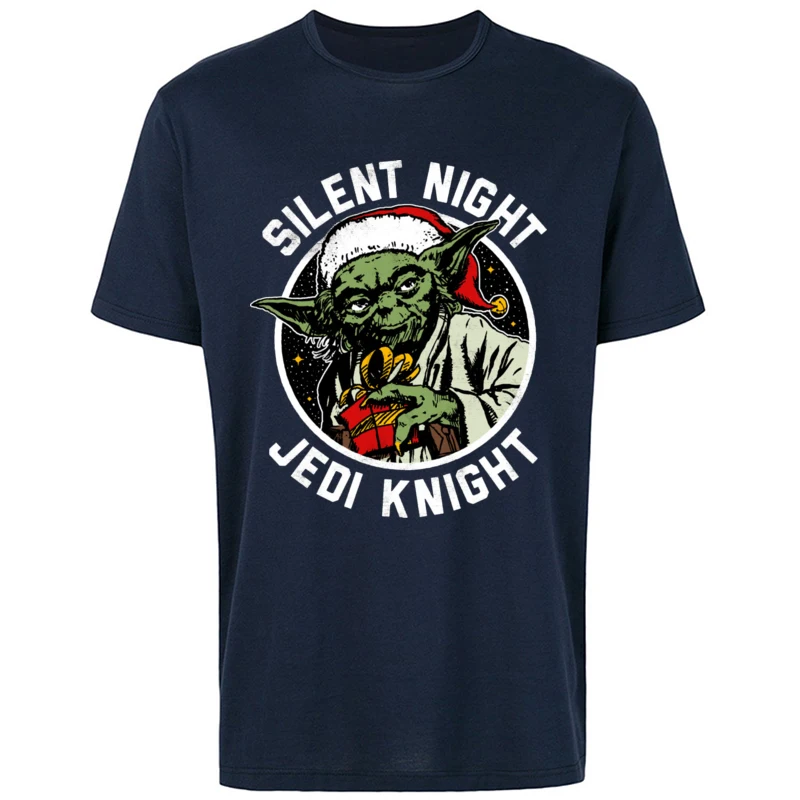 Silent Knight футболка Для мужчин Star Wars Счастливого Рождества Санта Клаус мастер Yoda Rebel
