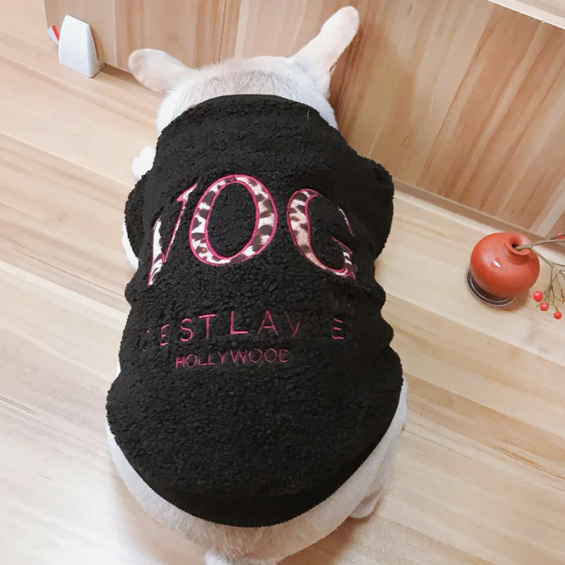 

Fashion pet clothing fado Teddy plush dog sweater small dog thickened clothes autumn and winter Plush cat and dog clothing