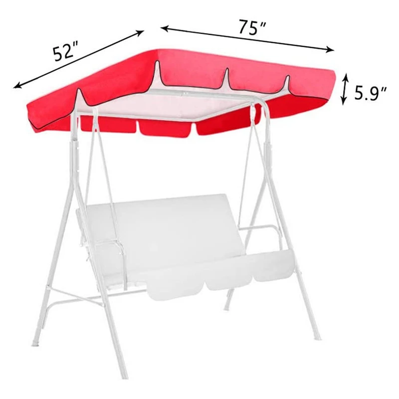 Swing Canopy Waterproof And UV Protection Suitable For 3 Seat Chair Tent Outdoor Garden Terrace | Дом и сад