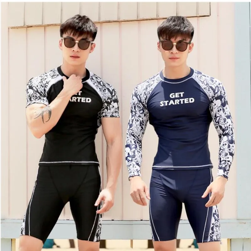 Гидрокостюм с длинным и коротким рукавом мужской купальник для дайвинга