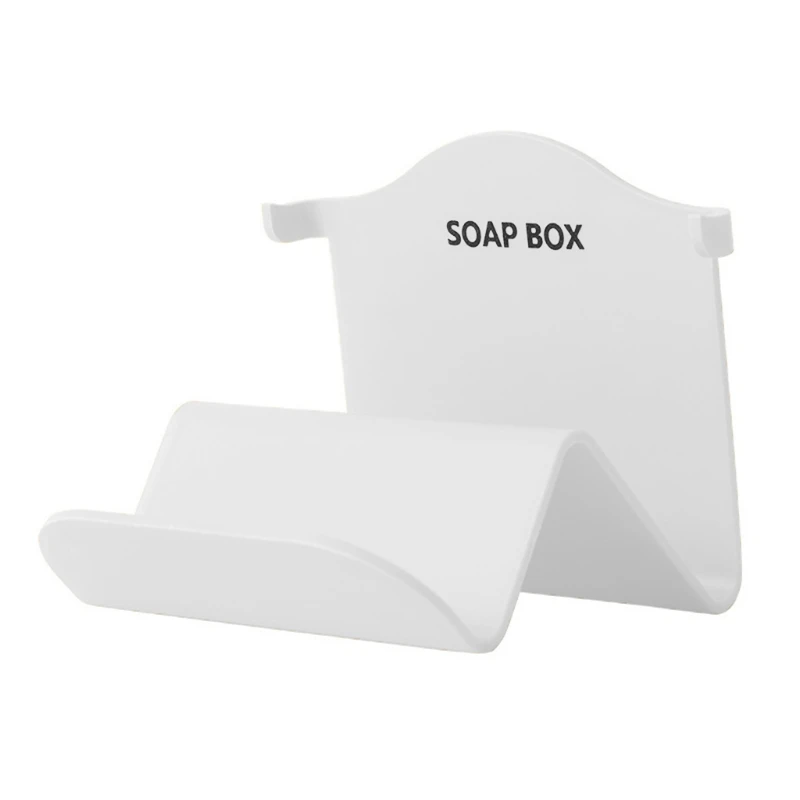 

Bathroom Wall-mounted Punch-free Soap Box W-shaped Perfumed Soap Storage Rack X37B