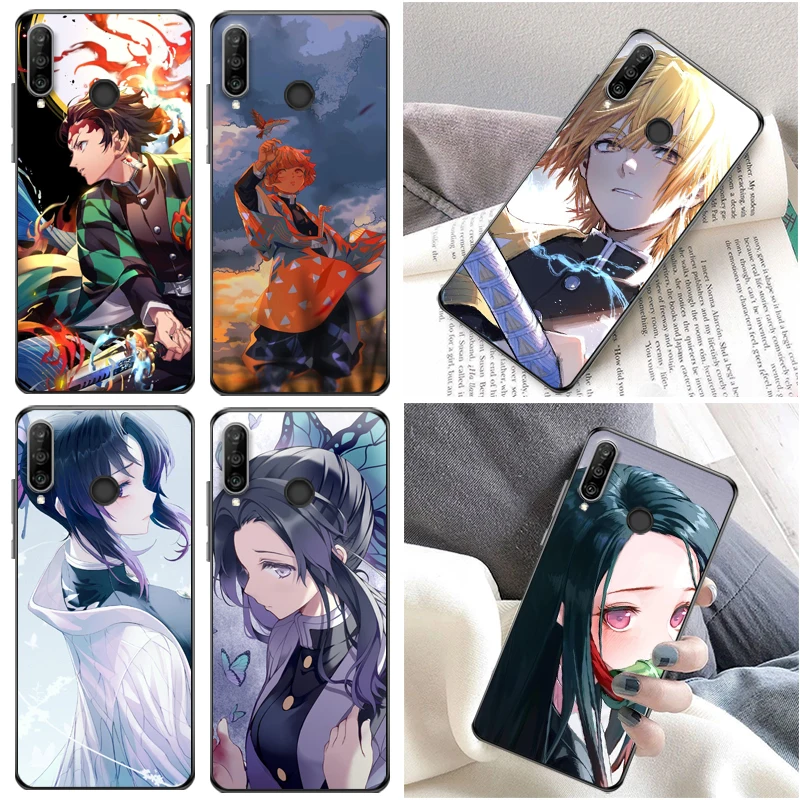 

Demon Slayer Kimetsu No Yaiba Kamado Nezuko Agatsuma Zenitsu Kamado Tanjirou Phone Case For Huawei P30 Pro Lite Back Cover