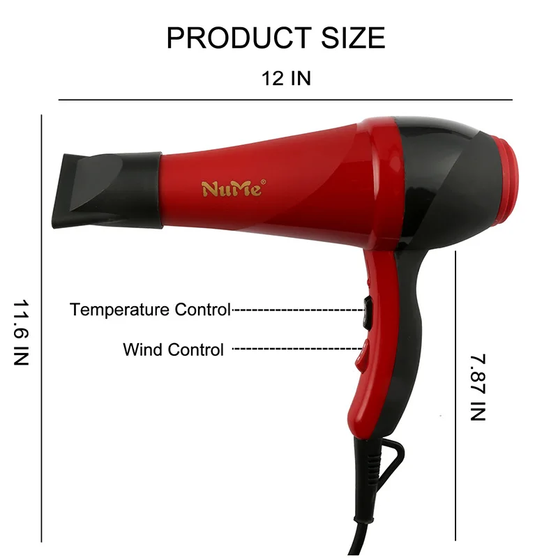 Professional Strong Power 2000W Hair Dryer Hairdressing Barber Salon Tools Blow Low Hairdryer 110-240V | Бытовая техника