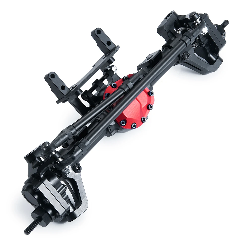 YEAHRUN-eje delantero/trasero para Axial SCX10 II 90046 90047 1/10 RC Crawler, accesorios de actualizaci&oacute;n de coche, CNC, aleaci&oacute;n de Metal-3