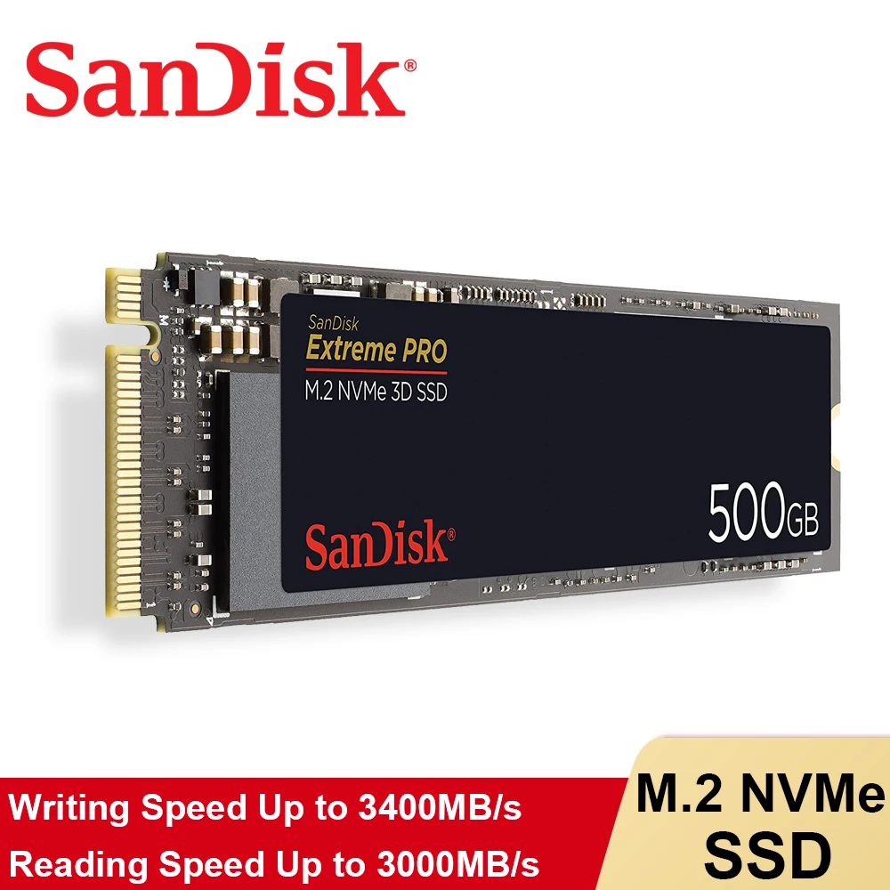 

Внутренний жесткий диск SanDisk M.2 NVMe 3D SSD Extreme PRO на ТБ, внутренний жесткий диск для ноутбука, настольного компьютера, SDSSDXPM2 M.2 2280, 500 Гб, Твердотель...