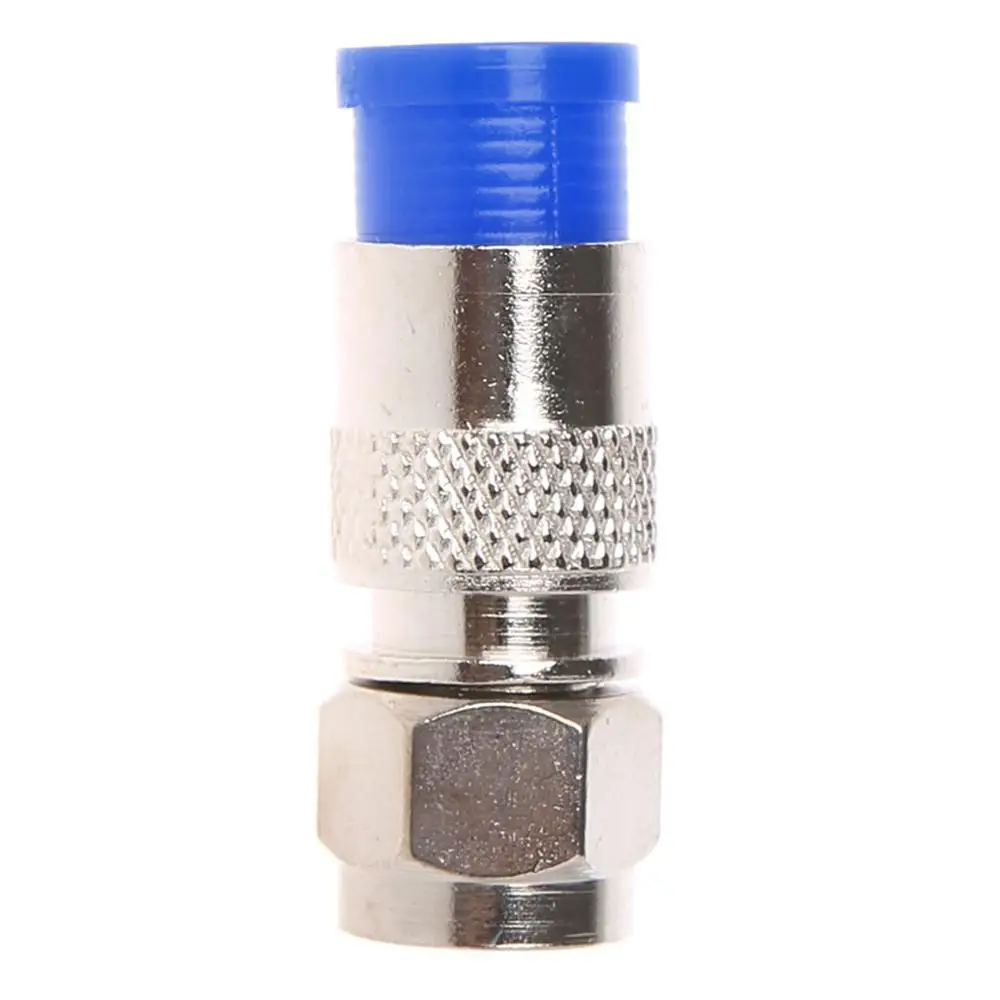 10 шт. RG6 RG59 F СЖАТИЯ РАЗЪЕМЫ коаксиальный кабель фитинг инструменты