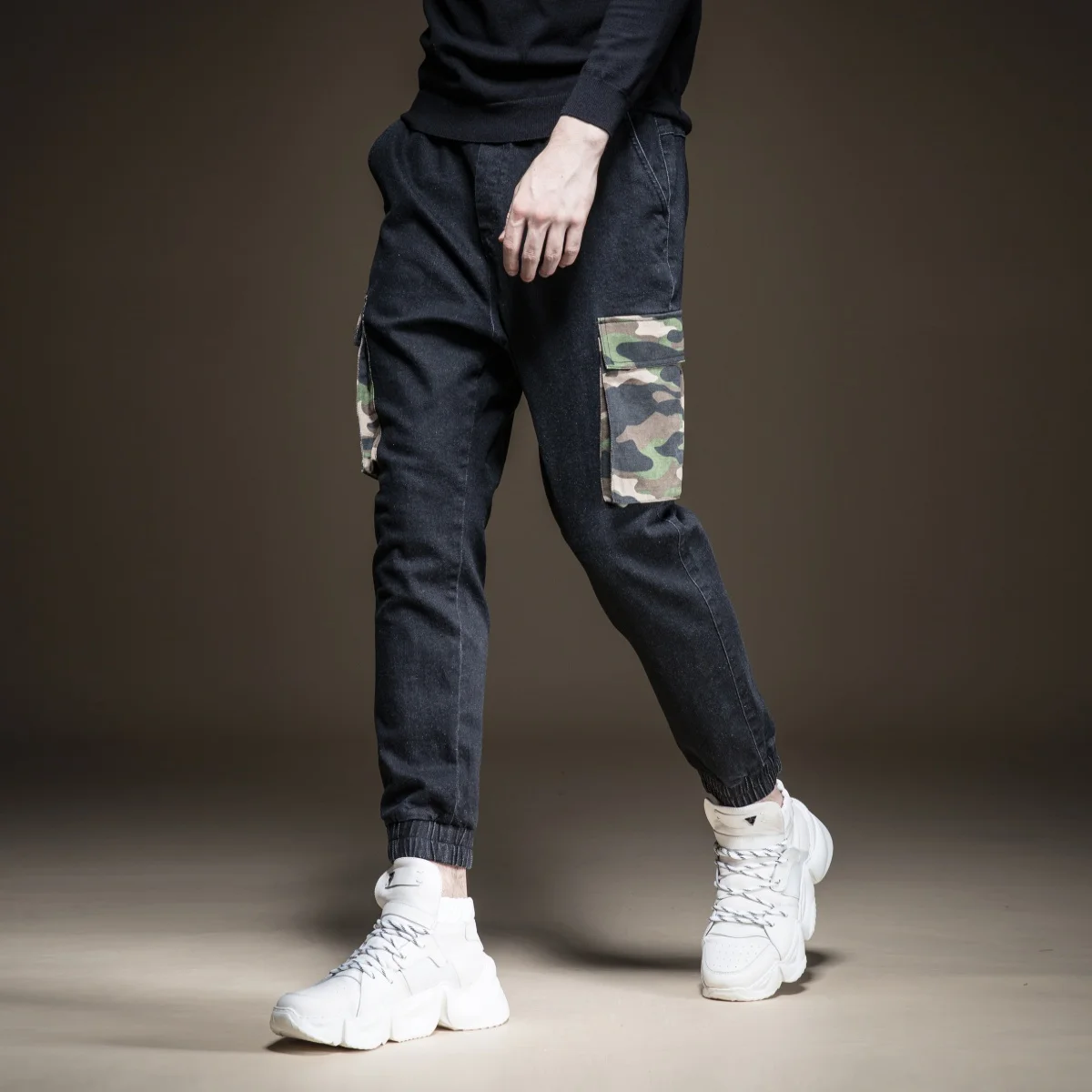 Jean Elastic Waist Slim Pinli Product Made 2019 Winter New Men's Cultivate Morality And Feet Stitching Cowboy Pants B194216361 | Мужская