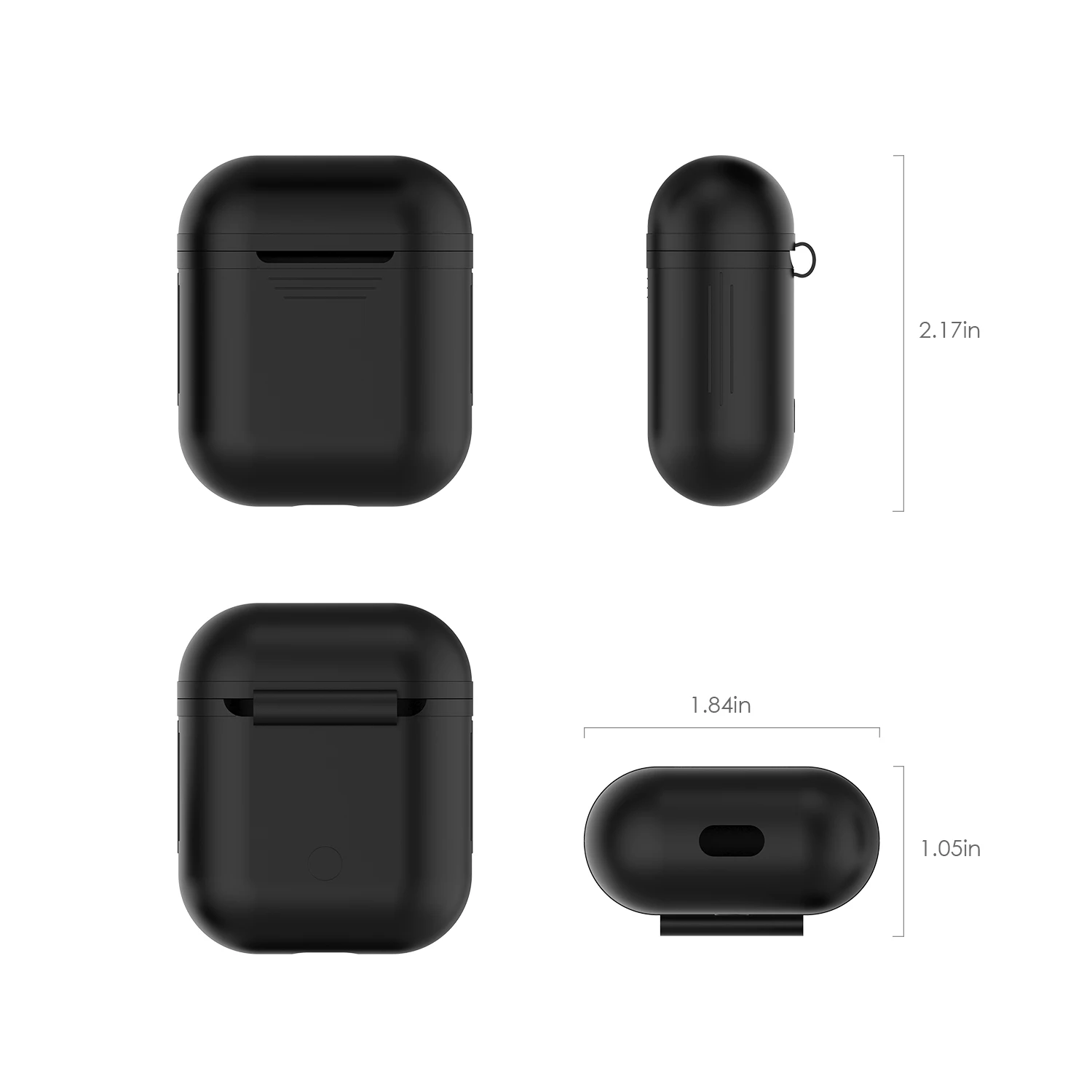 Чехол Lention для наушников AirPods Цветной силиконовый чехол 2 1 беспроводных Bluetooth Airpods